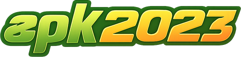 apk 2023 logo in neon style
